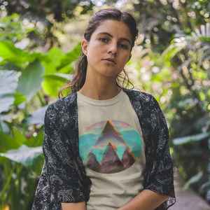 Eco Womens Tees: Fusion Peak Women's Organic Cotton T-Shirt – Lightweight Hiking & Outdoor Tee