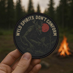 Usa Hiking Patches: Don’t Pet the Skinwalker Patch - 3” Iron-On Patch for Jackets, Backpacks & Hiking Gear