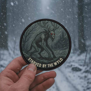 “Starved by the Wyld” Wendigo Patch – Horror Cryptid Blizzard Survival Iro&hellip;