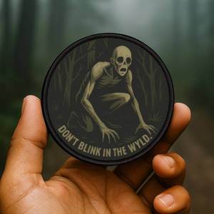 Rake Iron On Patch | 3" Creepypasta Cryptid Badge