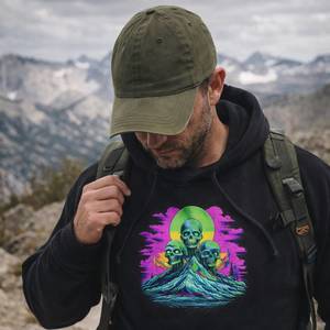 Eco Friendly Hoodies Long Sleeves: Zombie Skull Hoodie - Organic Hoodie for Streetwear & Everyday Wear