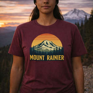 Mount Rainier Hiking Tee | Iconic National Park Shirt for Real Trail People
