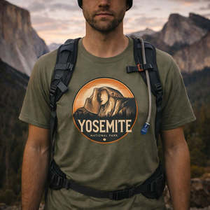 Yosemite Half Dome Hiking Tee | National Park Trail Shirt