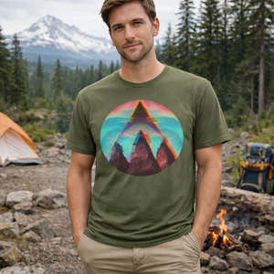 Eco Mens Tees: Men’s Organic Hiking Tee | Fusion Peak Outdoor Shirt