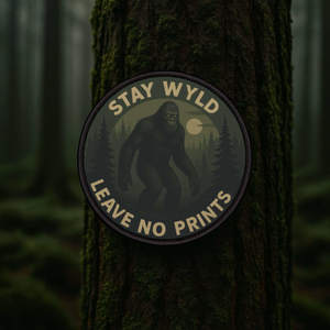 Bigfoot Iron On Patch - Cryptid Iron On Patch for Backpacks & Jackets That Watches Back