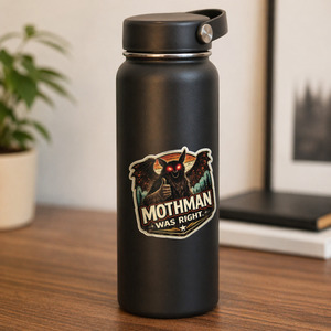 Retro Mothman Sticker - “Mothman Was Right” Retro Vinyl Decal