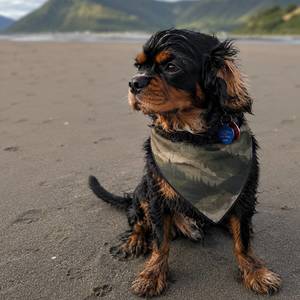 Elevation Grid Dog Bandana - Clip-On Pet Bandana