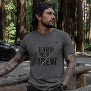 New Arrivals Outdoor Streetwear: Earn Your View T Shirt - Minimal Outdoor Philosophy Tee