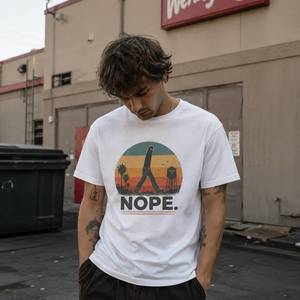 Fresno Nightcrawler T Shirt - Retro Cryptid Tee with “Nope”