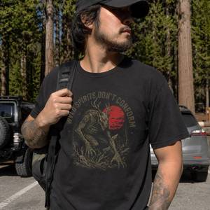 New Arrivals Outdoor Streetwear: Skinwalker Graphic Tee - Wyld Spirits Don’t Conform
