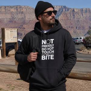 Do Not Touch Organic Hoodie for Streetwear and Personal Space