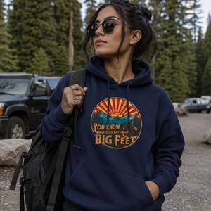 Graphic Hoodies: Bigfoot Hoodie for Hiking, Camping and Everyday Wear