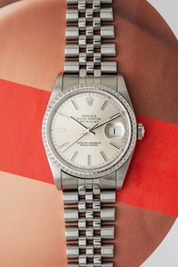 Rolex Datejust Ref. 16220 'Silver Stick' Dial 1989 w/ Box & Papers