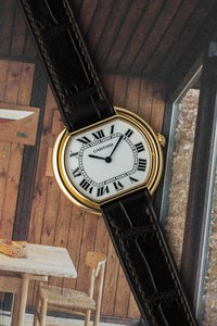 Cartier Ellipse LM 'Paris' Dial Ref. 78091 1970s w/ Service Papers