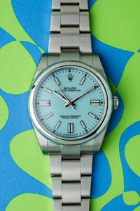 Modern: Rolex Oyster Perpetual 41 Ref. 124300 'Tiffany' Dial 2023 w/ Box & Papers