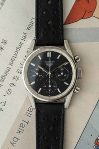 Available: Heuer Carrera, 2nd Execution Ref. 2447N 'Black' Dial 1960s