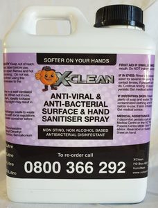 Anti Viral Sanitiser - 1 Litre - X-Clean Xtreme Clean Online Webstore NZ