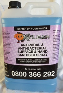 Products: Anti Viral Sanitiser - 5 Litre - X-Clean Xtreme Clean Online Webstore NZ