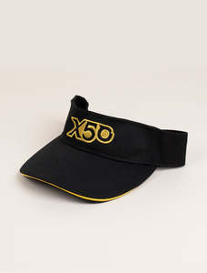Merchandise: X50 Visor Canvas Black & Gold