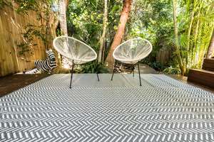 Best Selling: Outdoor Rug -  Herringbone Grey