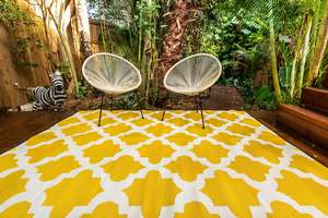 Best Selling: Outdoor Rug - Morocco Yellow And White