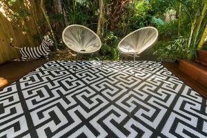 Modern: Outdoor Rug - Luxe Black and White
