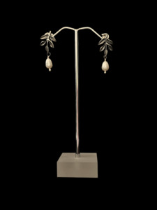 Pearl Leaf Earrings
