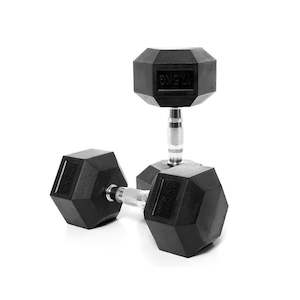 Dumbbells: XLR8 Hex Rubber Dumbbell