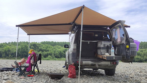 Products: EEZI-AWN Manta 270 Awning - Grey or Beige Canvas XpeditioNZ