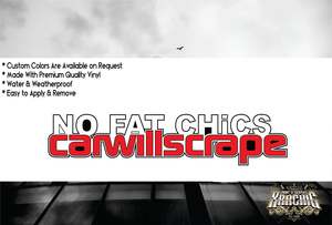 Allstickers: JDM STICKER NO FAT CHICKS FUNNY CAR STICKER  #! [XRACING]