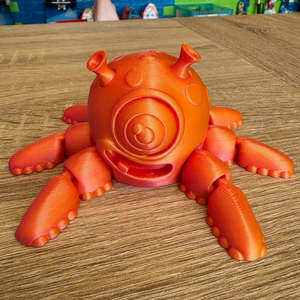 Sensory Section: 3D Printed Alien Squid Spinner Dual Colour Silk Pink/yellow