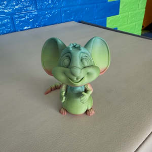 3D Printed Cute Mouse (Green)