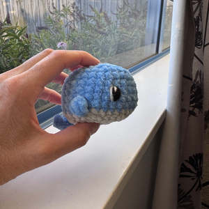Gift Ideas 10 And Under: Crochet Whale Plushie blue