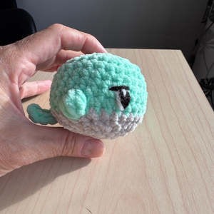 Gift Ideas 10 And Under: Crochet Whale Plushie green