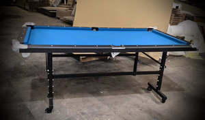 New 7' Fold Up Pool Table with Table Tennis Top
