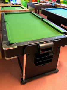 Multifunctional Rotating Pool and Air Hockey Table with Table Tennis Top.