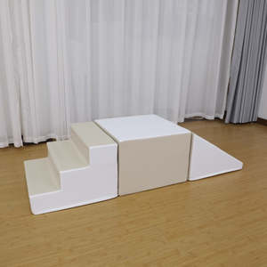 Soft Play Stairs Platform and Ramp Luxury Set sand