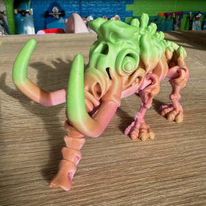 New Range Of Fidget Toys Arriving Soon: 3D Printed Mammoth matte rainbow orange/green