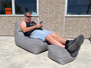 Due In Stock October 2022: Indoor or Outdoor Bean Bag Lounger and Ottoman (Covers only)