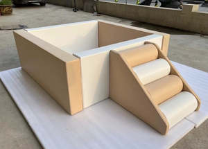 Due In Stock October 2022: Softplay Square Ball Pit neutral.