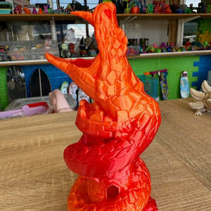 3d Printed Accessories: 3D Printed Dice Tower Fire Red Silk