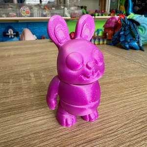 Other 3d Prints: 3D Printed Tiny Bunny Purple Silk