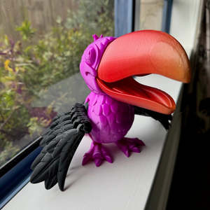 Other 3d Prints: 3D Printed Toucan Purple Silk body