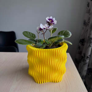 Muxel Planter Pot - Yellow  second. (plant not included)