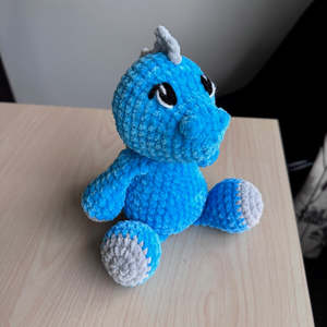 Crochet Plushies And Stuffed Animals: Crochet Stegosaurus Plushie blue