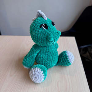Crochet Stegosaurus Plushie Seaweed Green