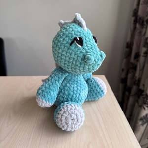 Crochet Plushies And Stuffed Animals: Crochet Stegosaurus Plushie green