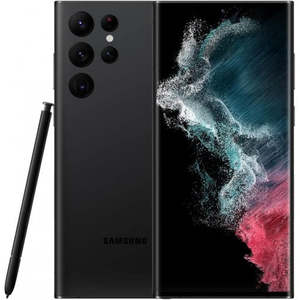 Refurbished Smartphones: Samsung Galaxy S22 Ultra 5G 128GB / 8GB Phantom Black — A Grade Premium — Refurbished
