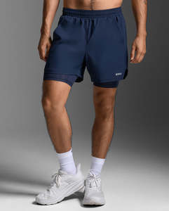 Men Bottoms: Aero Mesh 2-in-1 5 Inch Shorts