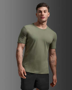 Men Tops Short Sleeve: Motion Cotton Flex Tee